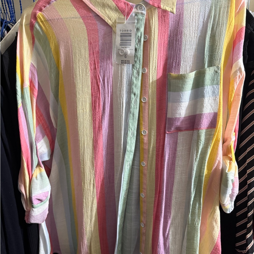 torrid 4w bold stripe ls lindsay relax
